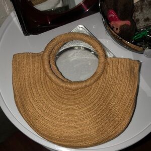Tan mini Woven Handbag